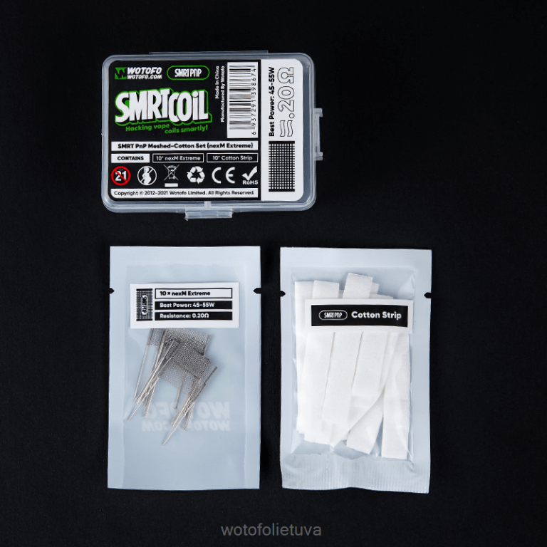 nexmesh chill WOTOFO reviews - Wotofo SMRT pnp tinklinės medvilnės rinkinys AS76T317