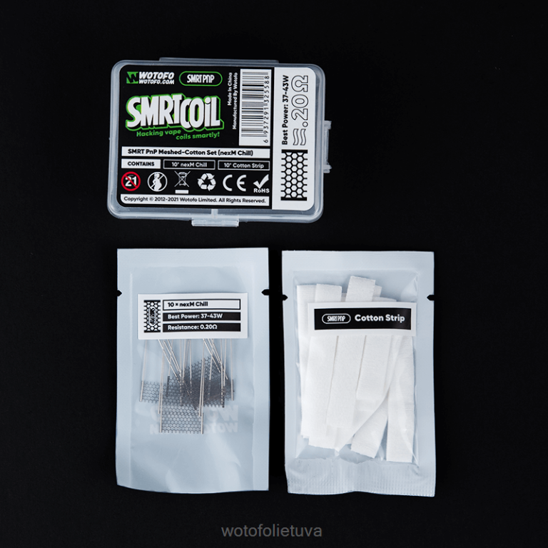 nexmesh ekstremalus WOTOFO e-cigarette - Wotofo SMRT pnp tinklinės medvilnės rinkinys AS76T340