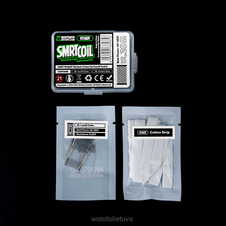nexmesh turbo WOTOFO price - Wotofo SMRT v8 kūdikio tinklinio medvilnės rinkinys AS76T368