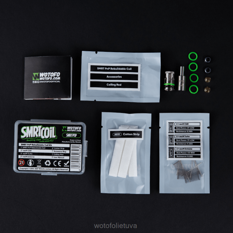 smrt rpm2 rinkinys WOTOFO flavours - Wotofo SMRT perstatomas ritės komplektas AS76T344